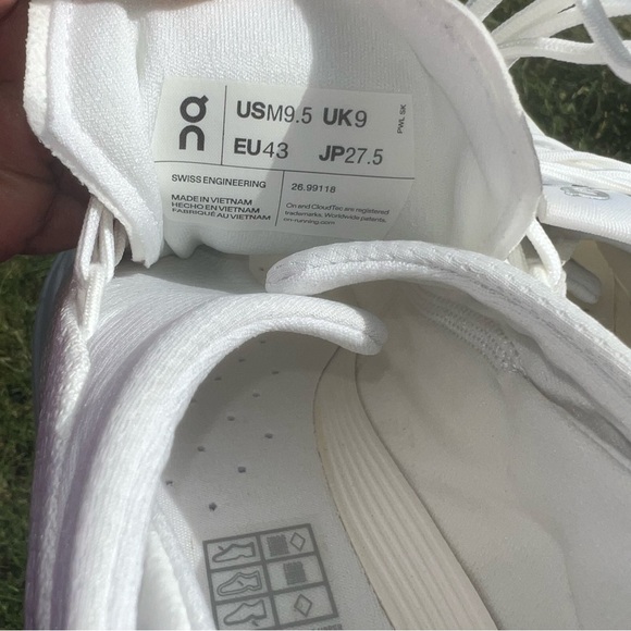 NWOB ON Cloudnova Shoes All White Undyed White Mens - Picture 7 of 11